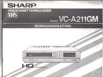 Sharp VC A 211 GM VC-A211GM Bedienungsanleitung Gebrauchsanleitung Benutzeranleitung Anleitung 3