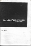 Magnavox 810h MODEL810H DVD Recorder / Hard Disk English User Manual Connnections Recording Playback